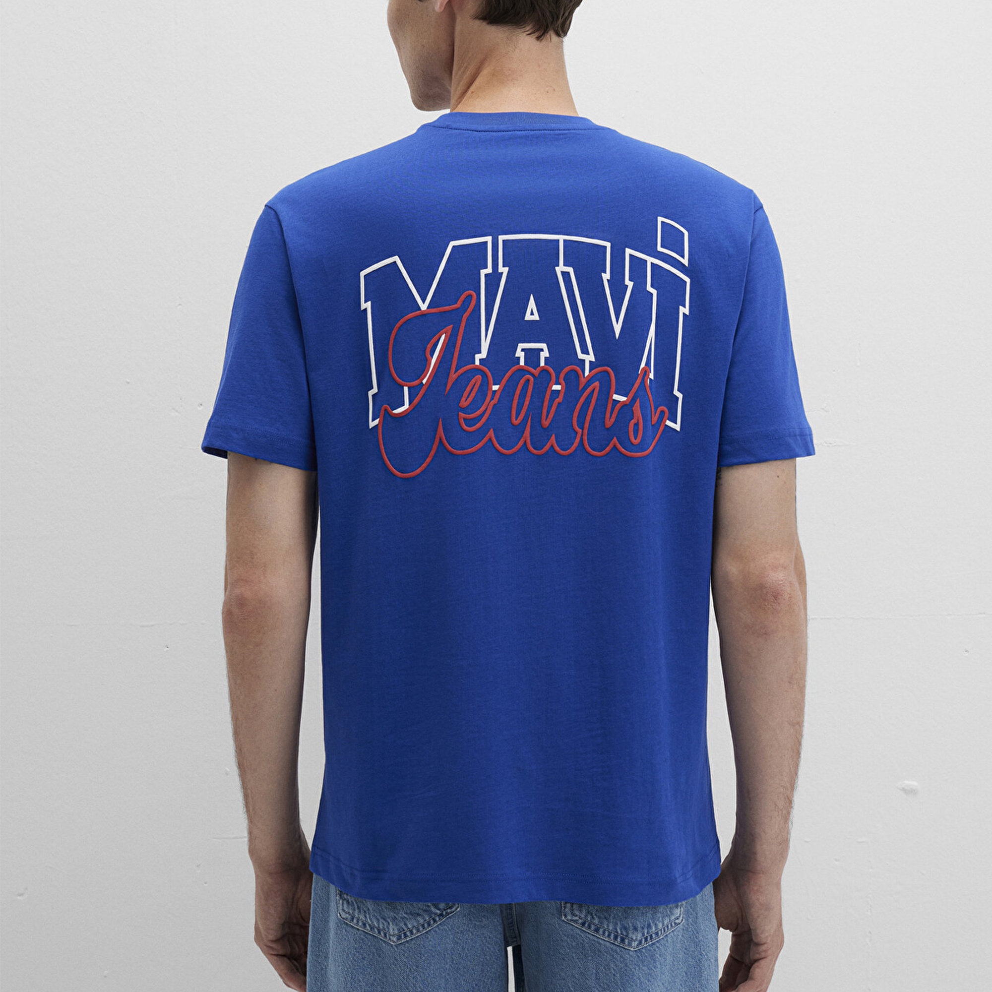 Mavi Mavi Jeans Baskılı Mavi Tişört Loose Fit / Bol Rahat Kesim 0612937-70907