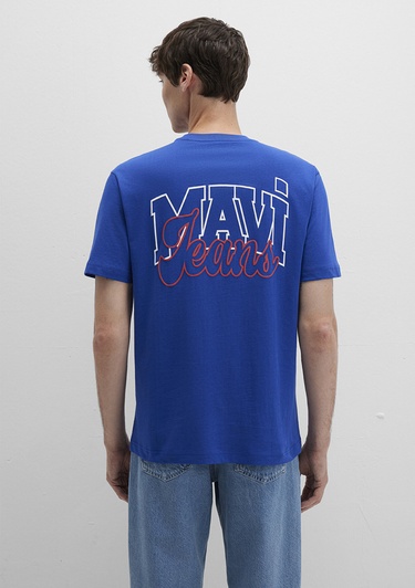  Mavi Mavi Jeans Baskılı Mavi Tişört Loose Fit / Bol Rahat Kesim 0612937-70907