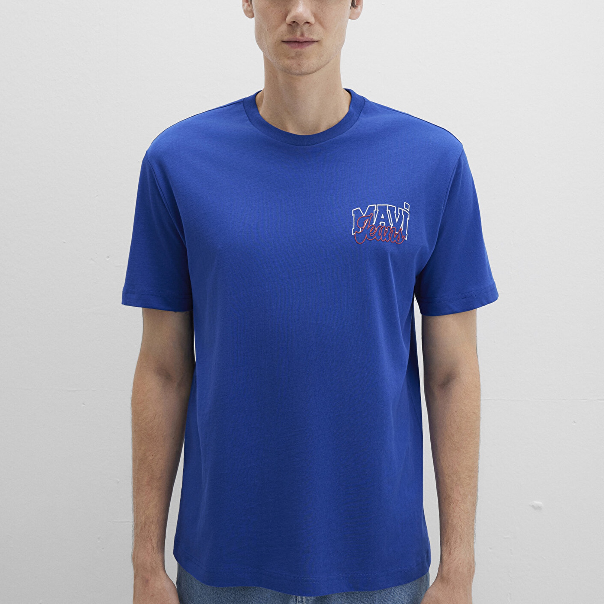 Mavi Mavi Jeans Baskılı Mavi Tişört Loose Fit / Bol Rahat Kesim 0612937-70907