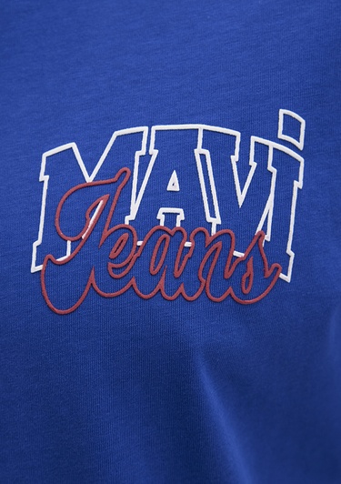  Mavi Mavi Jeans Baskılı Mavi Tişört Loose Fit / Bol Rahat Kesim 0612937-70907