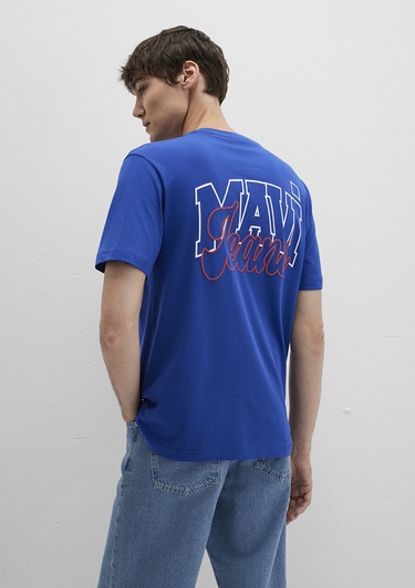  Mavi Mavi Jeans Baskılı Mavi Tişört Loose Fit / Bol Rahat Kesim 0612937-70907