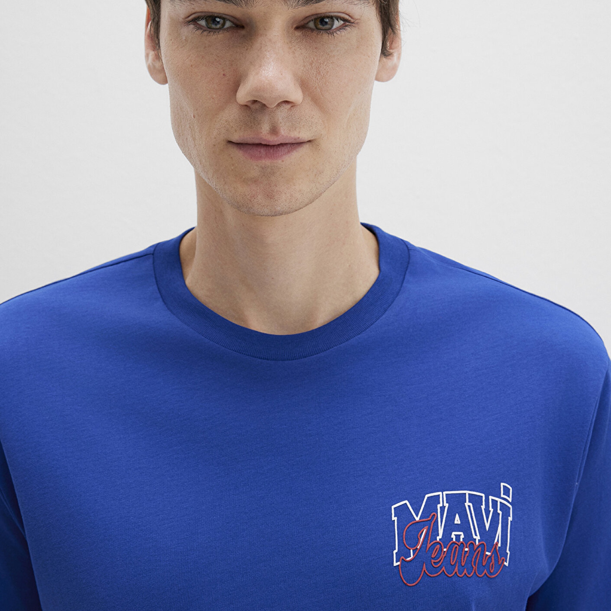 Mavi Mavi Jeans Baskılı Mavi Tişört Loose Fit / Bol Rahat Kesim 0612937-70907