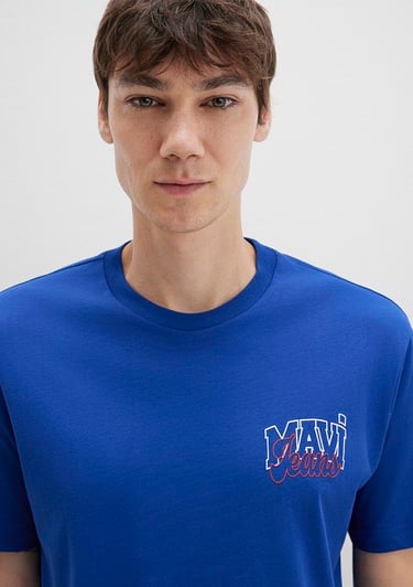  Mavi Mavi Jeans Baskılı Mavi Tişört Loose Fit / Bol Rahat Kesim 0612937-70907