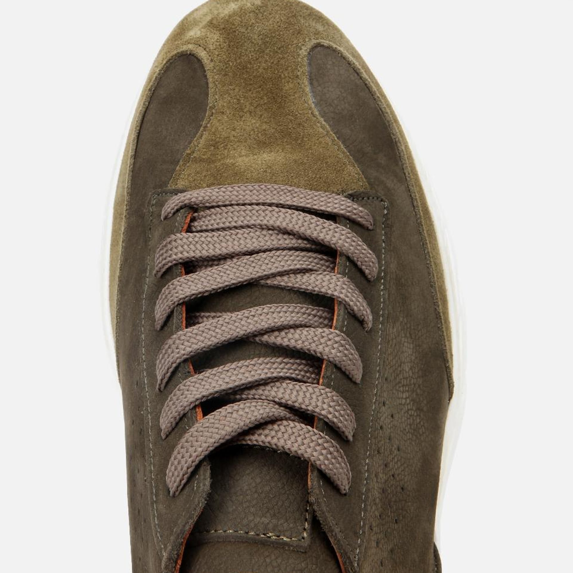 Erkek Nubuk Deri Haki Ultra Hafif Tabanlı Spor Ayakkabı