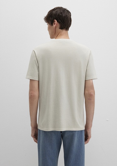  Mavi Mavi Baskılı Bej Tişört Loose Fit / Bol Rahat Kesim 0612933-70134