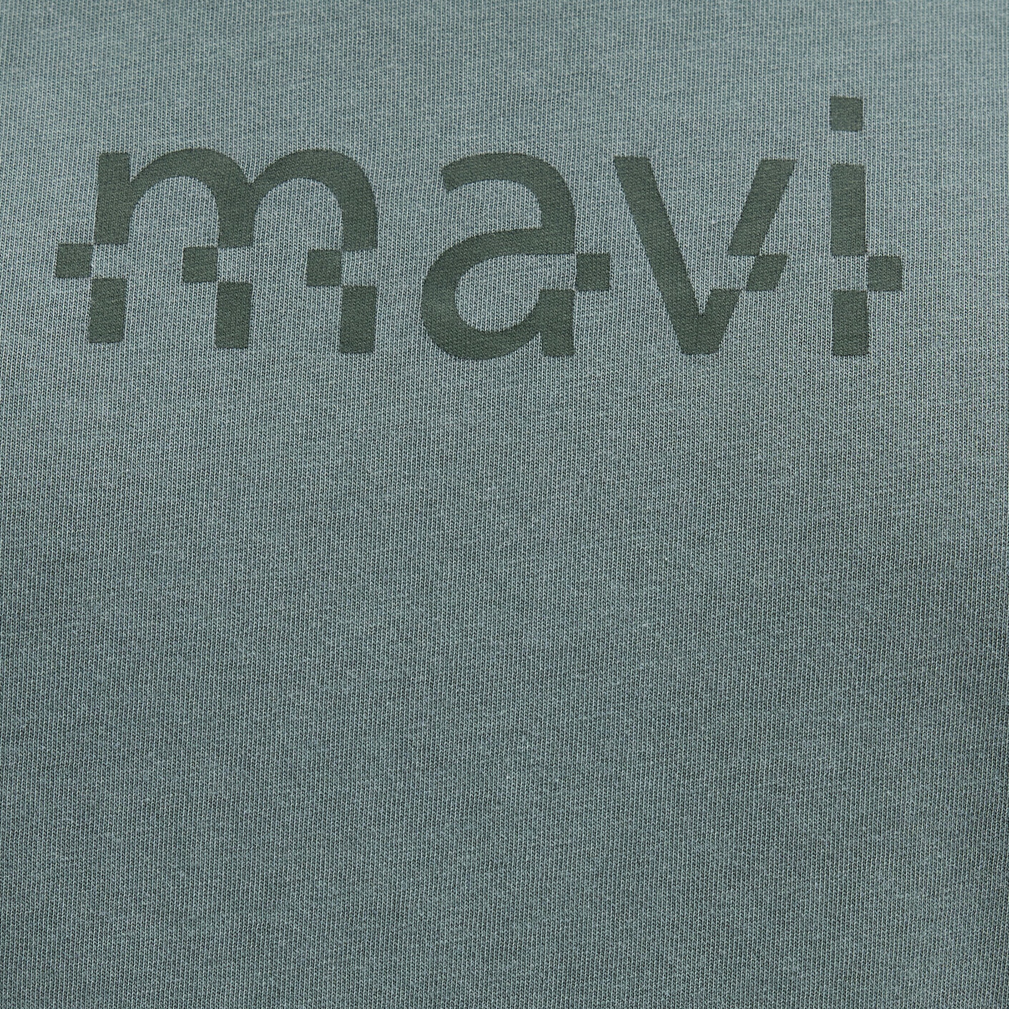 Mavi Mavi Baskılı Yeşil Tişört Loose Fit / Bol Rahat Kesim 0612933-71917