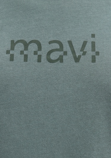  Mavi Mavi Baskılı Yeşil Tişört Loose Fit / Bol Rahat Kesim 0612933-71917