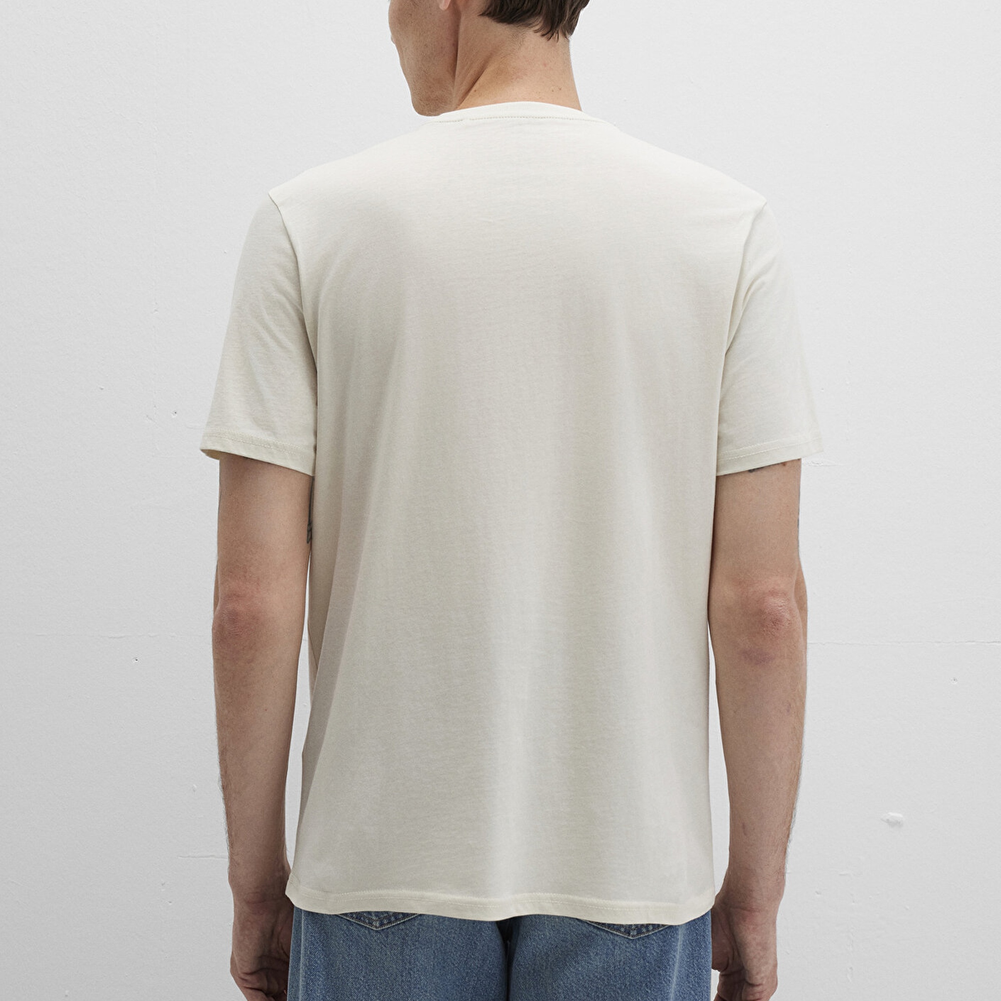 Mavi Mavi Logo Baskılı Bej Tişört Regular Fit / Normal Kesim 0612896-70134