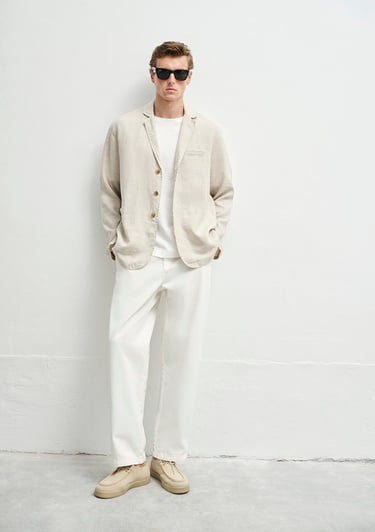  Mavi Ekru Keten Blazer  0110713-70144