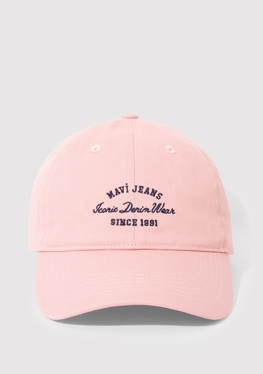  Mavi Nakışlı Pembe Şapka 1913465-17865