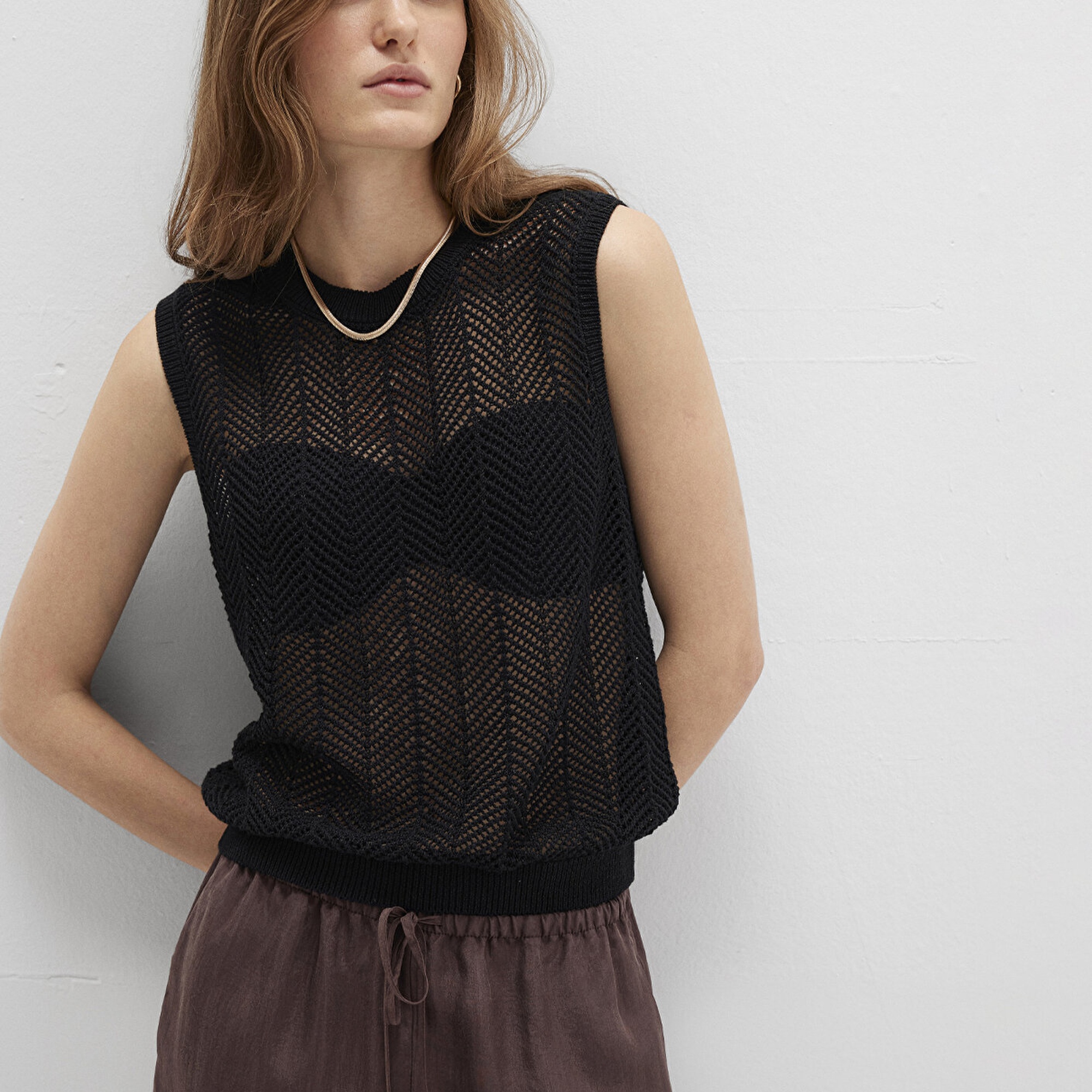 Mavi Siyah Kolsuz Triko 1710661-900