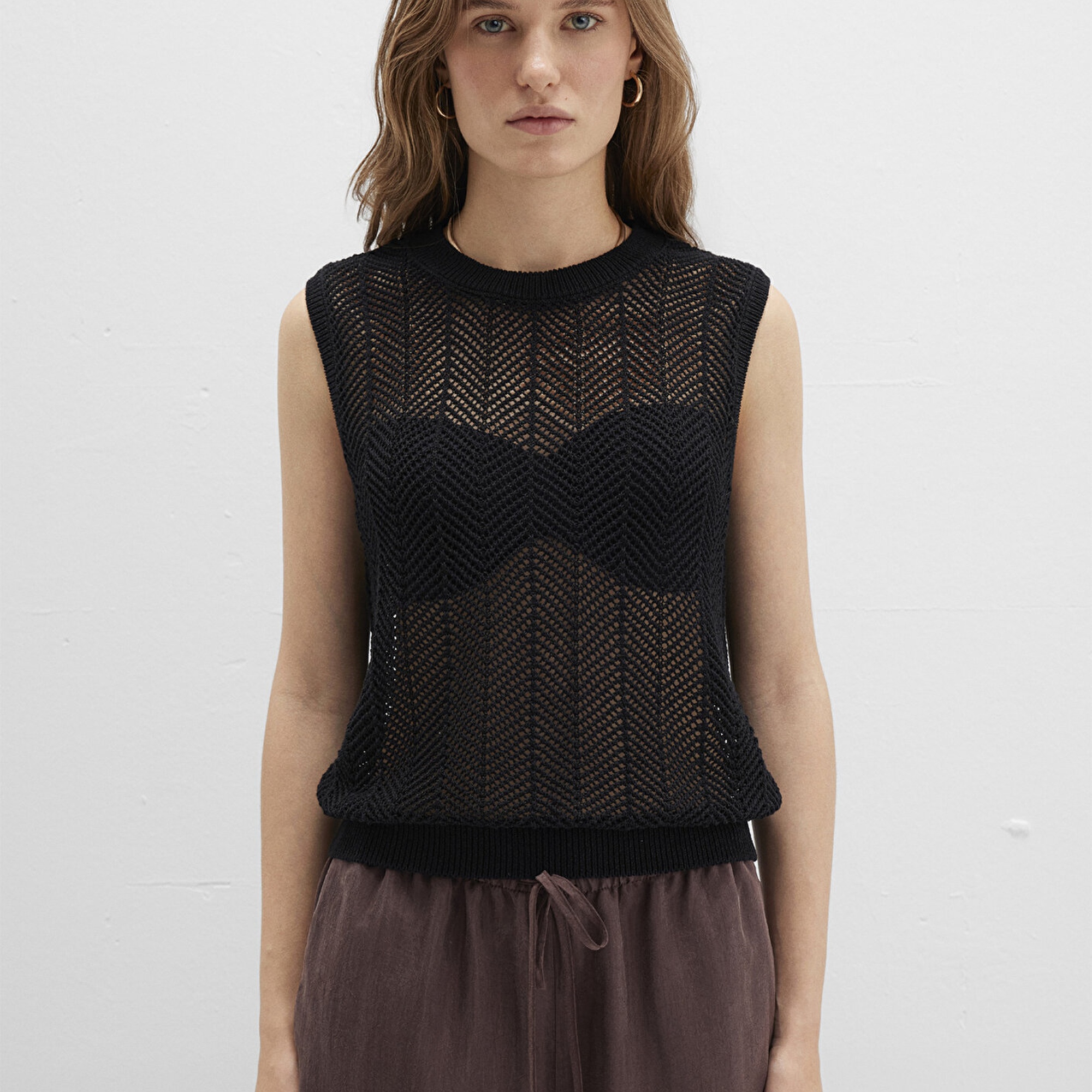 Mavi Siyah Kolsuz Triko 1710661-900