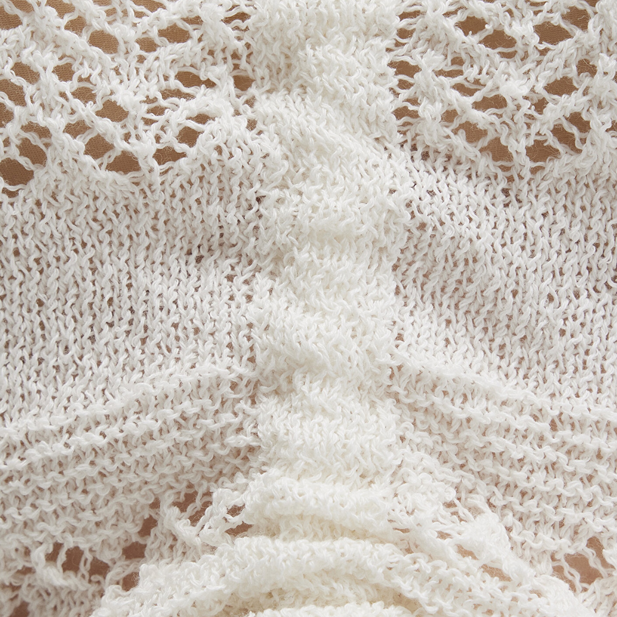 Mavi Bağcıklı Ekru Triko Top 1710758-70057