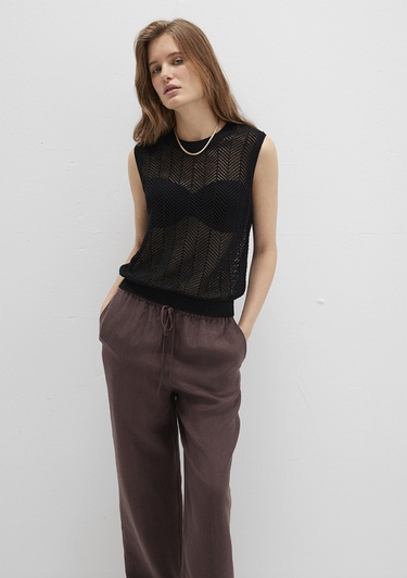  Mavi Siyah Kolsuz Triko 1710661-900