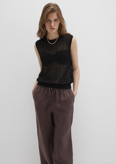  Mavi Siyah Kolsuz Triko 1710661-900