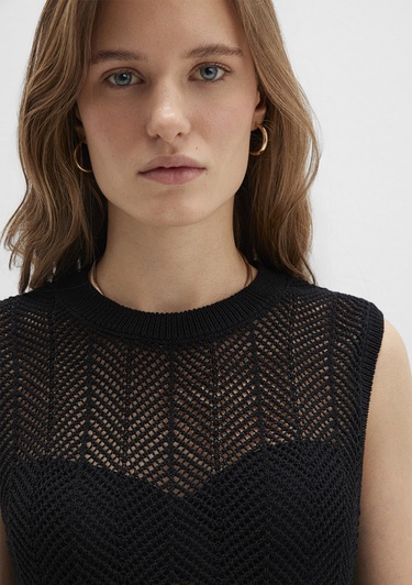  Mavi Siyah Kolsuz Triko 1710661-900