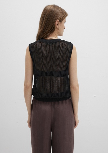  Mavi Siyah Kolsuz Triko 1710661-900