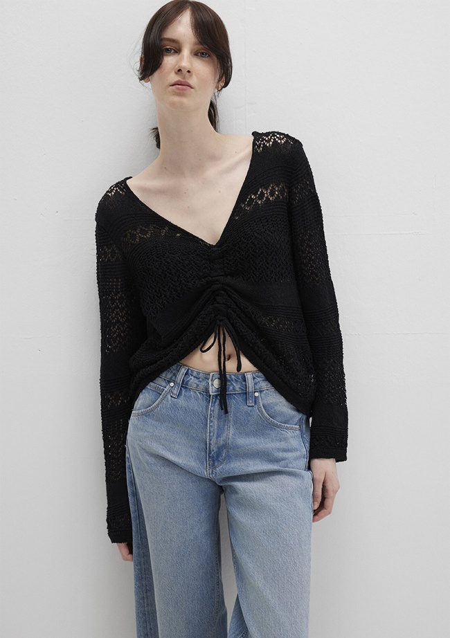  Mavi Bağcıklı Siyah Triko Top 1710758-900