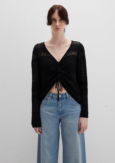  Mavi Bağcıklı Siyah Triko Top 1710758-900