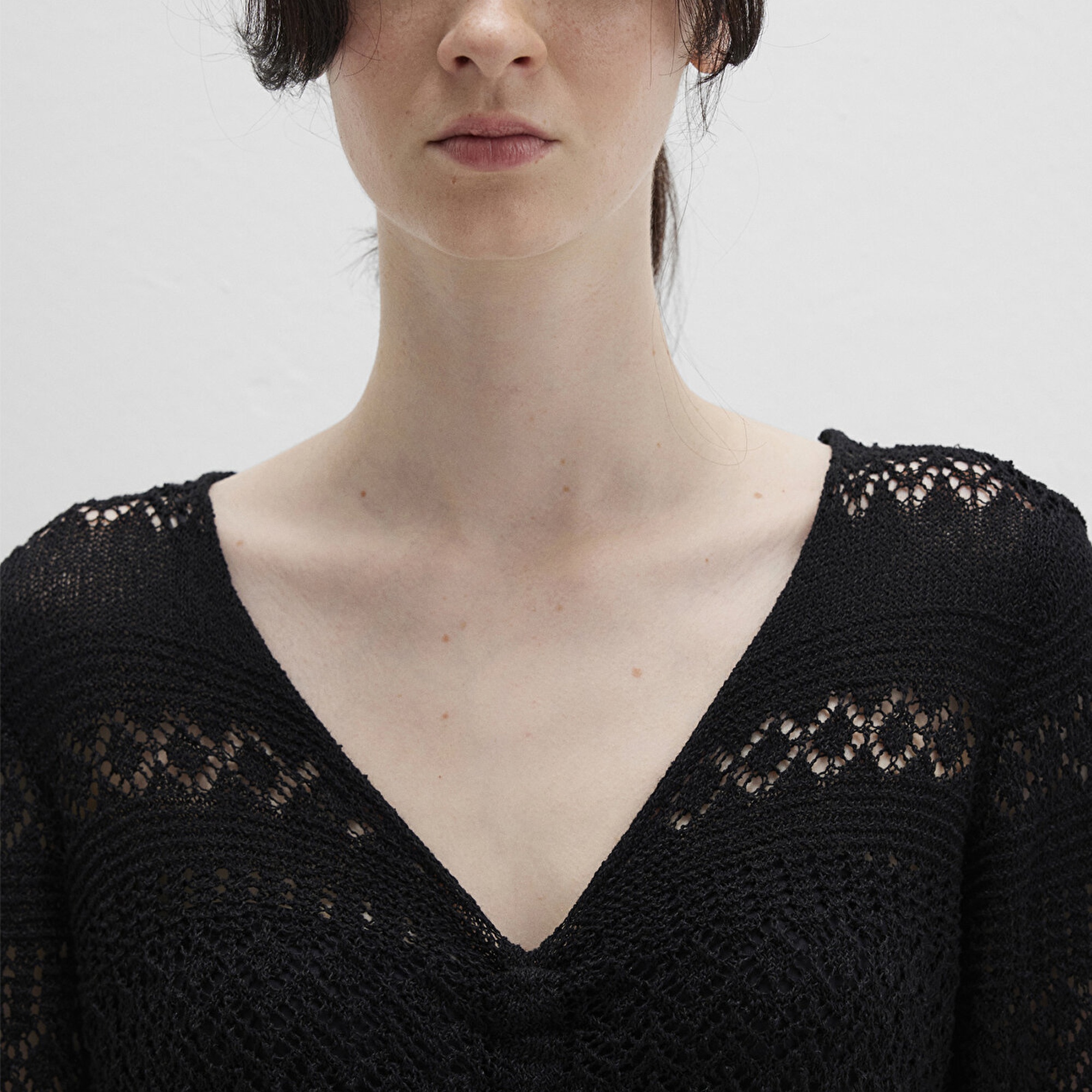 Mavi Bağcıklı Siyah Triko Top 1710758-900