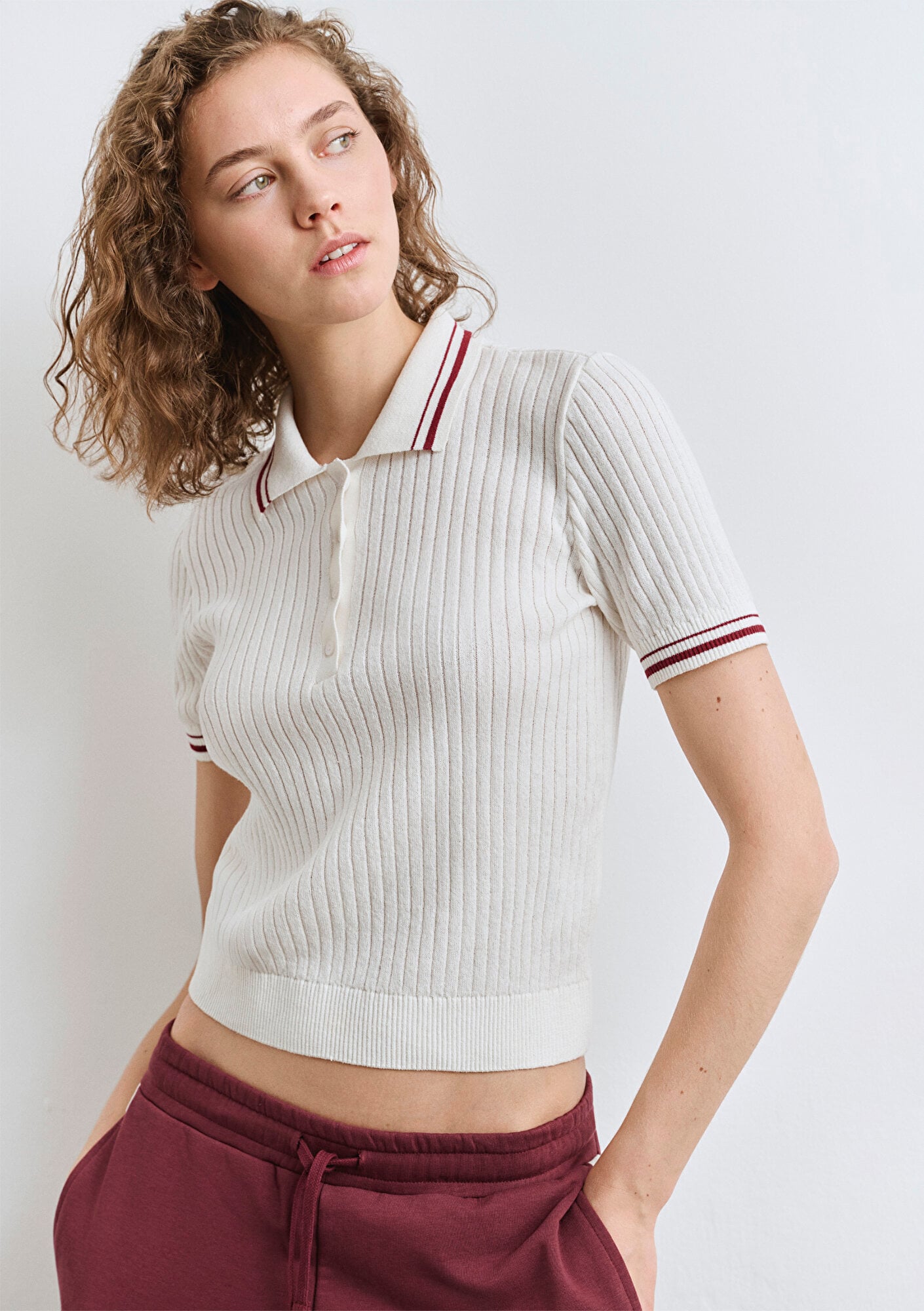  Mavi Ekru Triko Polo 1710697-70057