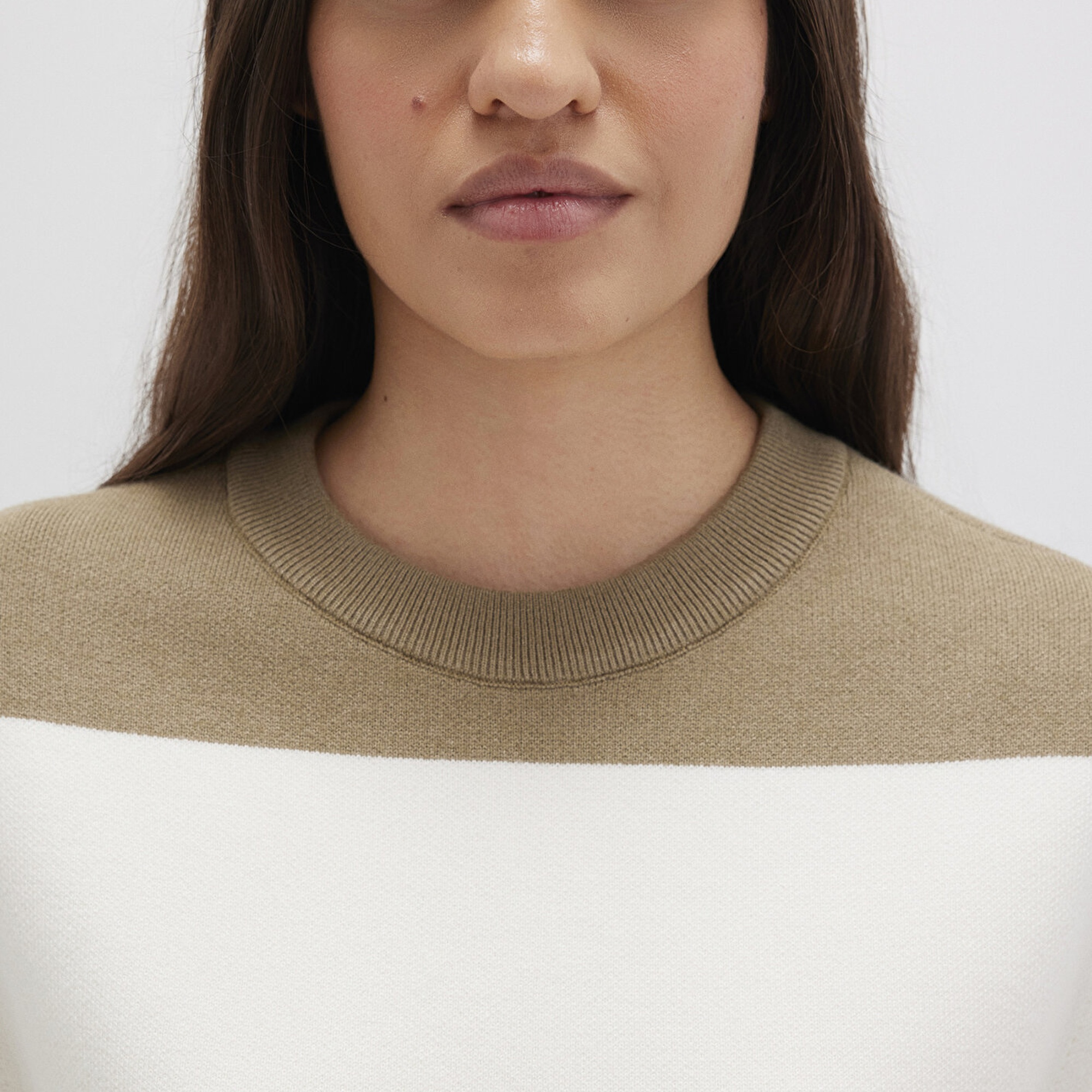 Mavi Blok Çizigli Kolsuz Kazak Regular Fit / Normal Kesim 1710695-90640