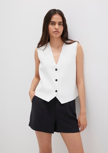  Mavi Beyaz Triko Yelek Regular Fit / Normal Kesim 1710694-620