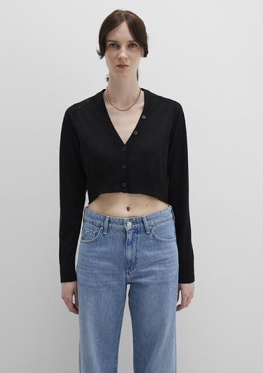  Mavi Siyah Crop Hırka Crop / Kısa Kesim 1710690-900