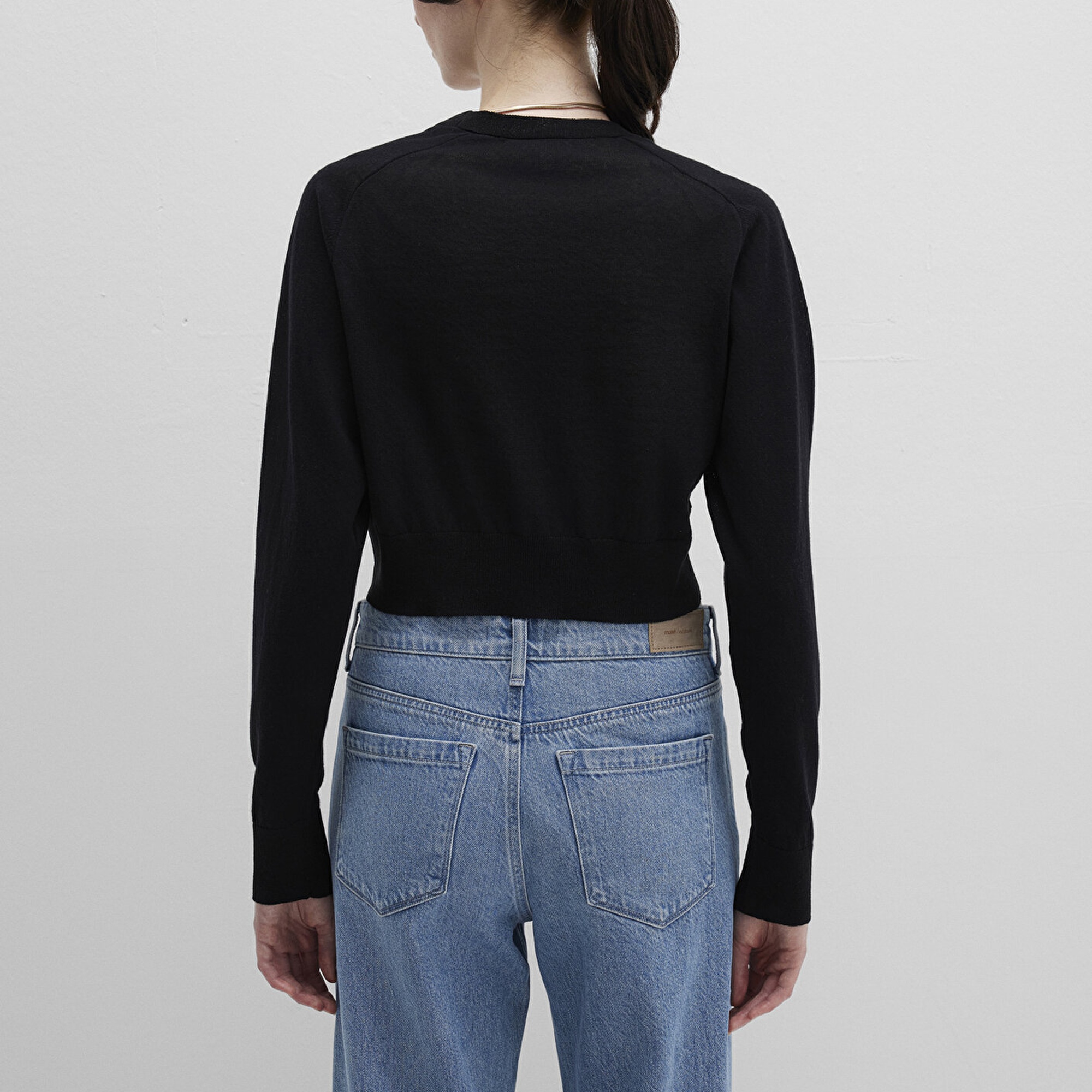 Mavi Siyah Crop Hırka Crop / Kısa Kesim 1710690-900