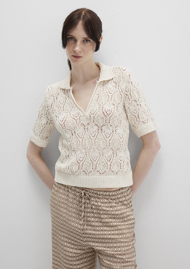  Mavi Ekru Triko Polo 1710680-82127