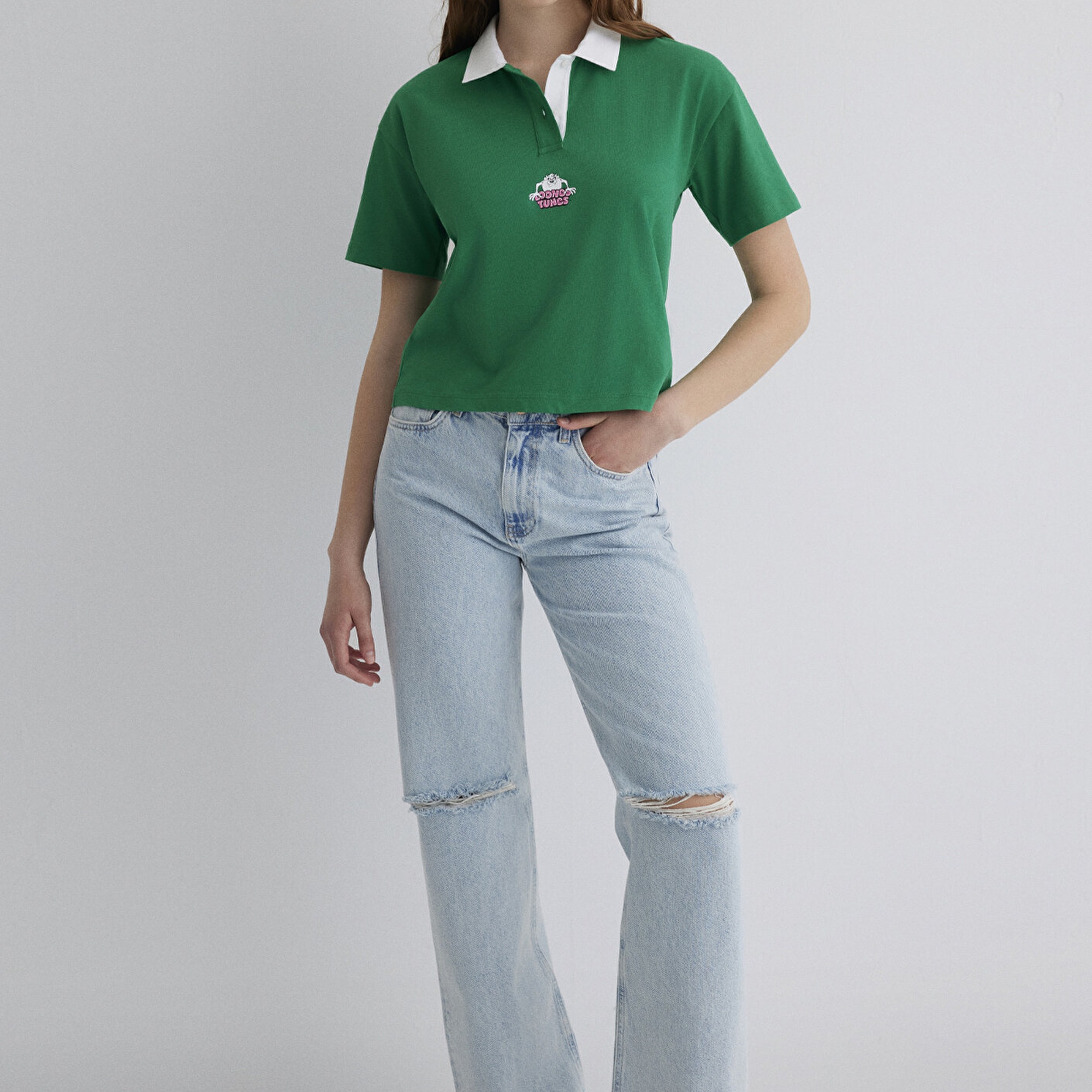 Mavi Tazmanya Baskılı Yeşil Tişört Regular Fit / Normal Kesim 1613356-90731