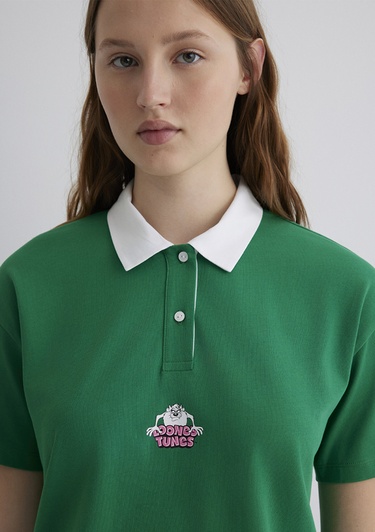  Mavi Tazmanya Baskılı Yeşil Tişört Regular Fit / Normal Kesim 1613356-90731