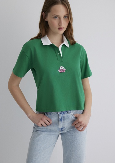  Mavi Tazmanya Baskılı Yeşil Tişört Regular Fit / Normal Kesim 1613356-90731