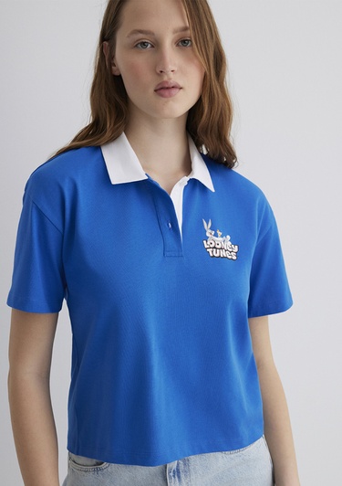  Mavi Bugs Bunny Baskılı Lacivert Tişört Regular Fit / Normal Kesim 1613355-81330