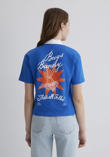  Mavi Bugs Bunny Baskılı Lacivert Tişört Regular Fit / Normal Kesim 1613355-81330