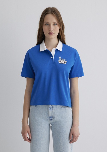  Mavi Bugs Bunny Baskılı Lacivert Tişört Regular Fit / Normal Kesim 1613355-81330