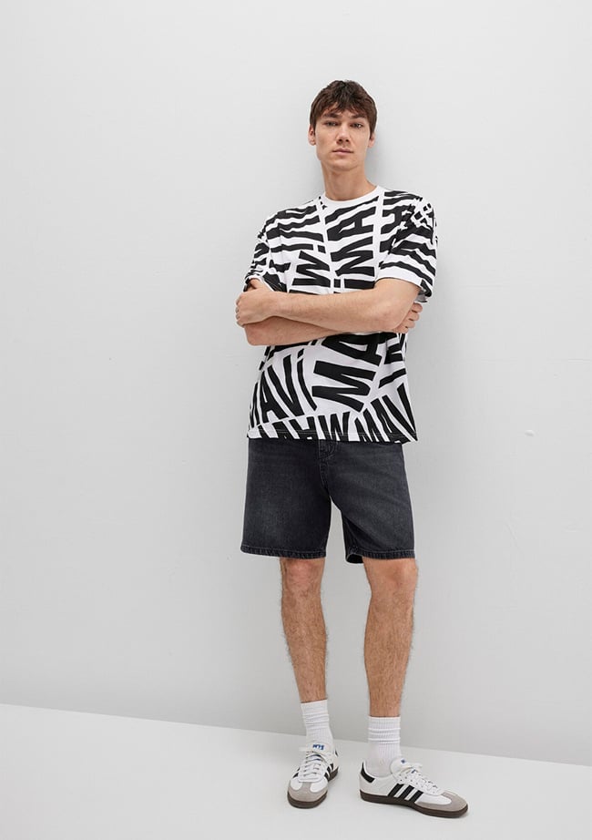  Mavi Mavi Logo Baskılı Siyah Tişört Oversize / Geniş Kesim 0610629-900