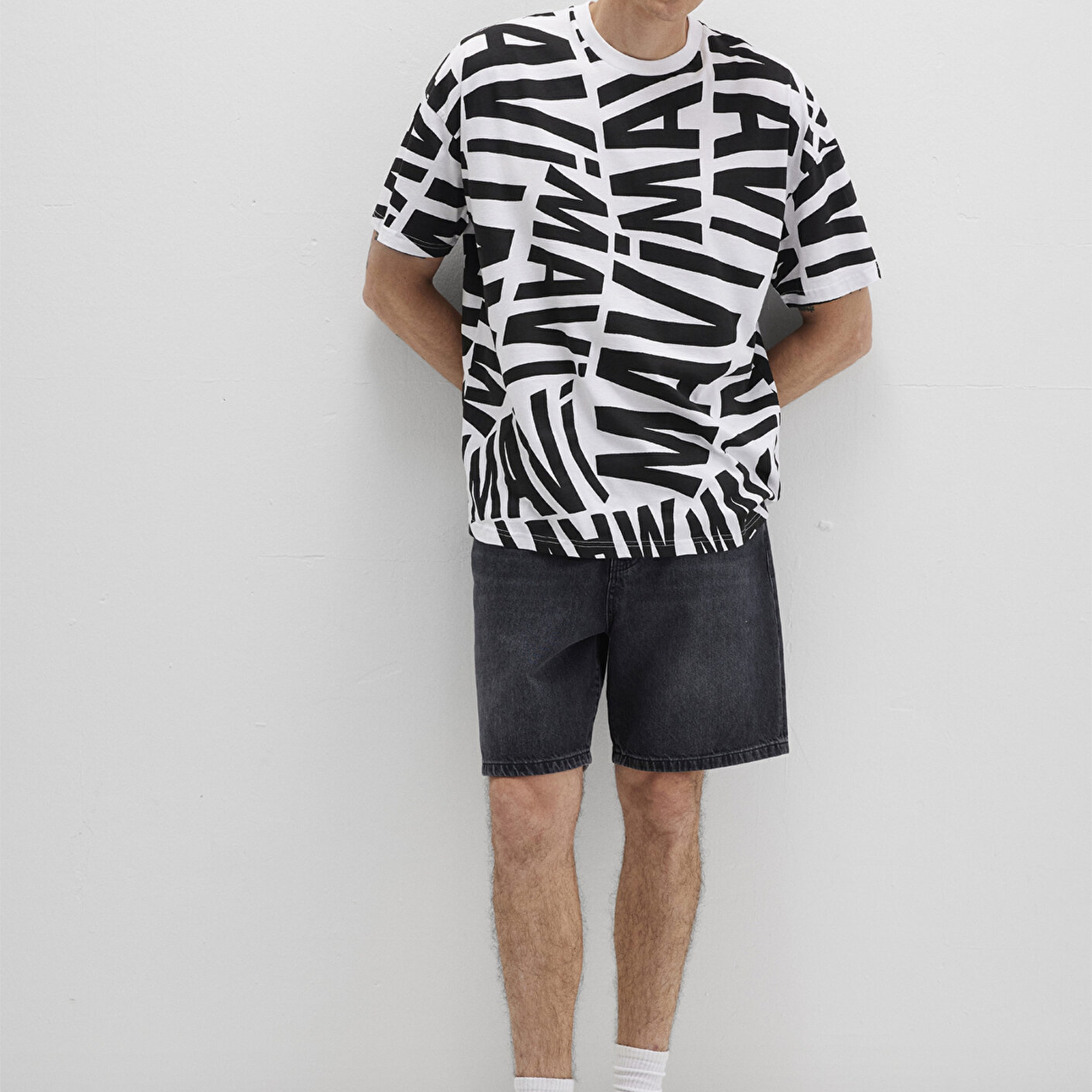 Mavi Mavi Logo Baskılı Siyah Tişört Oversize / Geniş Kesim 0610629-900