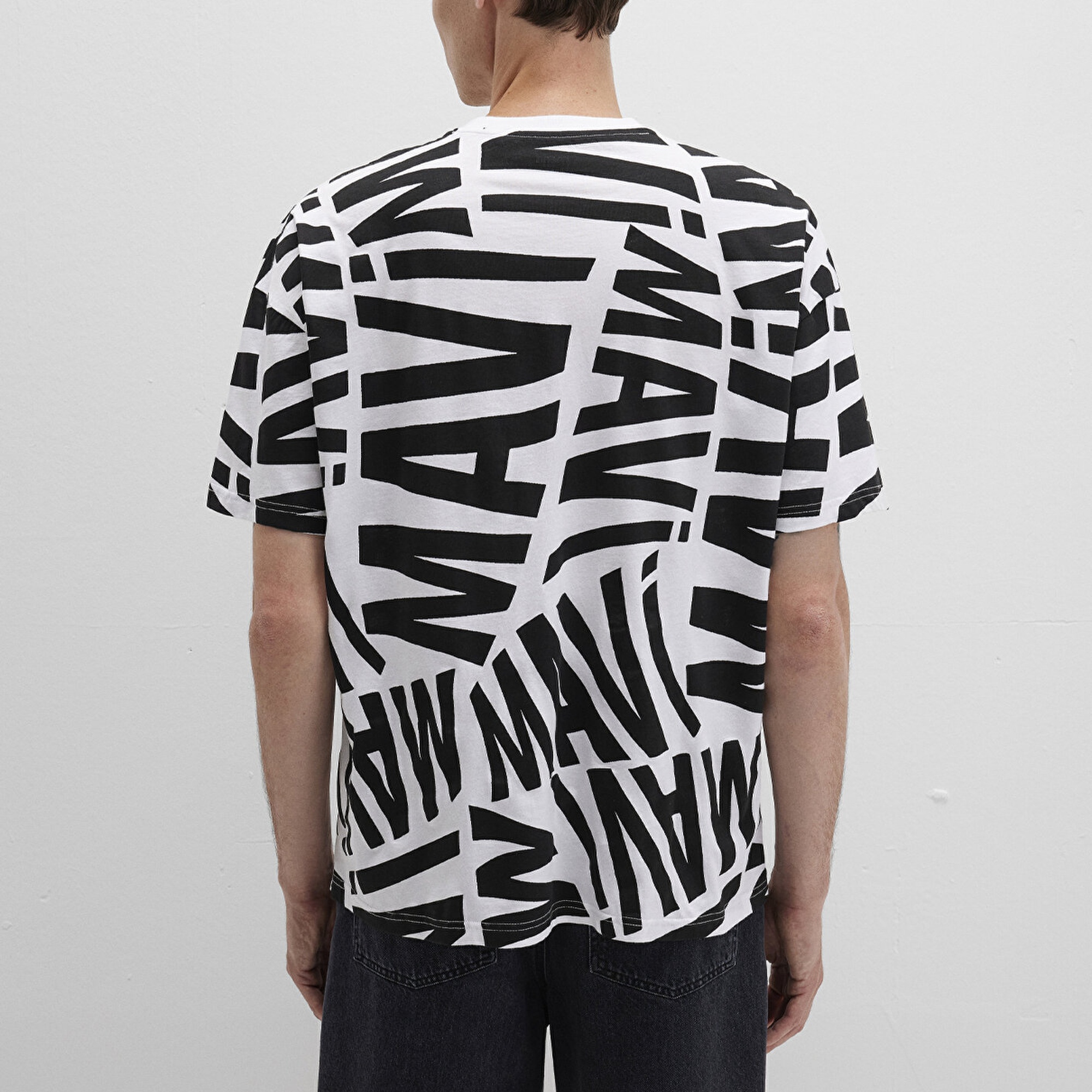 Mavi Mavi Logo Baskılı Siyah Tişört Oversize / Geniş Kesim 0610629-900