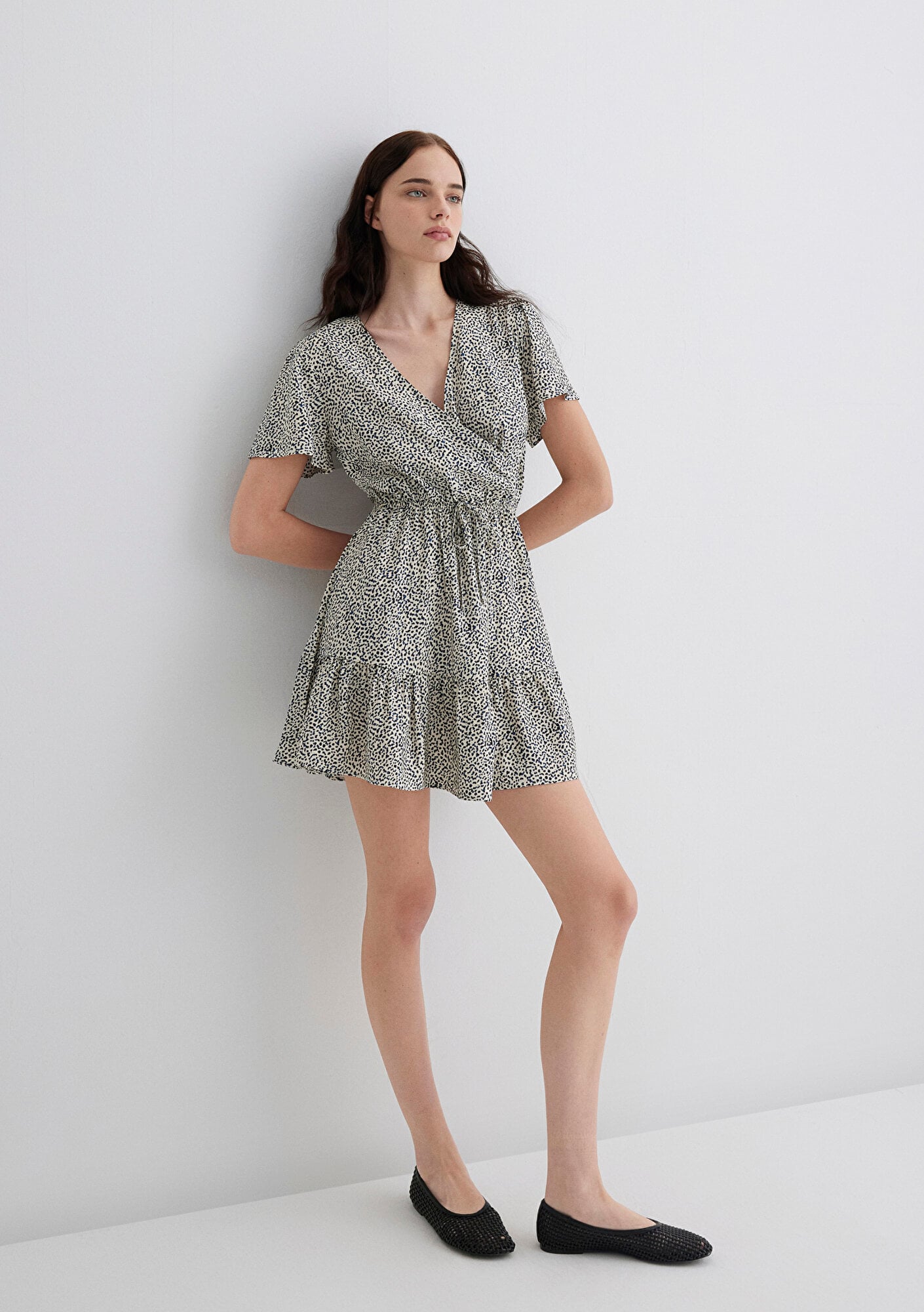  Mavi Siyah Elbise 1310678-90790