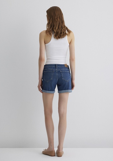  Mavi Pixie Casual Koyu Mavi Jean Şort 1437090726