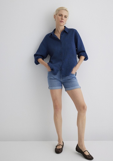  Mavi Pixie Casual Açık Mavi Jean Şort 1437090725