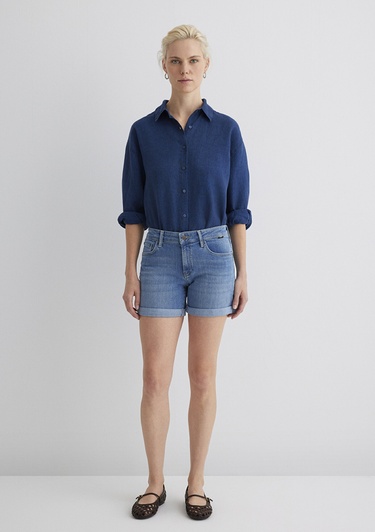  Mavi Pixie Casual Açık Mavi Jean Şort 1437090725