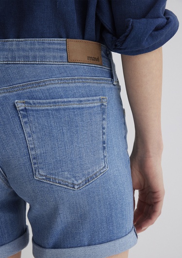  Mavi Pixie Casual Açık Mavi Jean Şort 1437090725