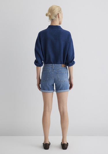  Mavi Pixie Casual Açık Mavi Jean Şort 1437090725