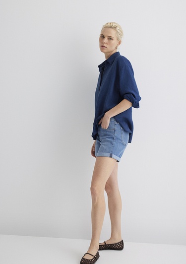  Mavi Pixie Casual Açık Mavi Jean Şort 1437090725