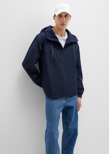  Mavi Kapüşonlu Lacivert Ceket Oversize / Geniş Kesim 0110641-86623