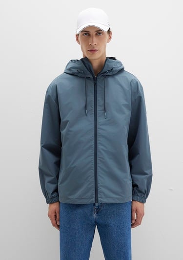  Mavi Kapüşonlu Mavi Ceket Oversize / Geniş Kesim 0110641-80889