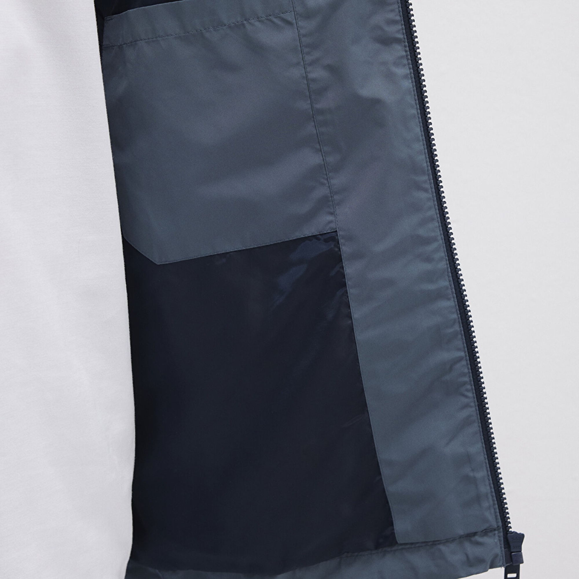 Mavi Kapüşonlu Mavi Ceket Oversize / Geniş Kesim 0110641-80889