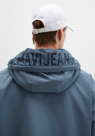  Mavi Kapüşonlu Mavi Ceket Oversize / Geniş Kesim 0110641-80889